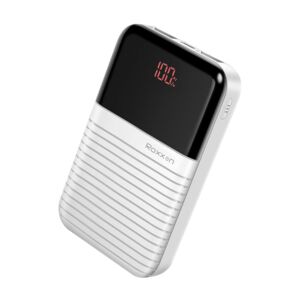 Roxxon 10000mAh Power Bank with Digital Display White Roxxon 10000mAh Power Bank with Digital Display White
